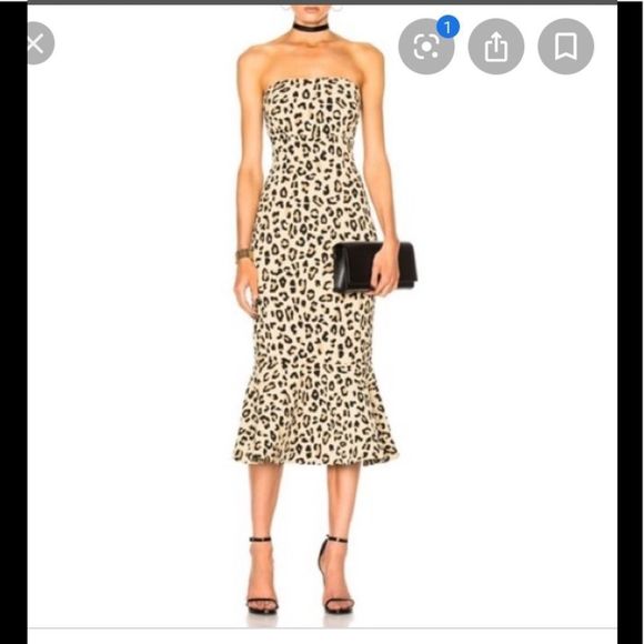 Cinq e sept Luna Leopard Mermaid Dress - Picture 7 of 9